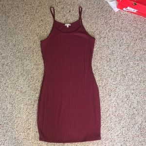 Maroon bodycon dress